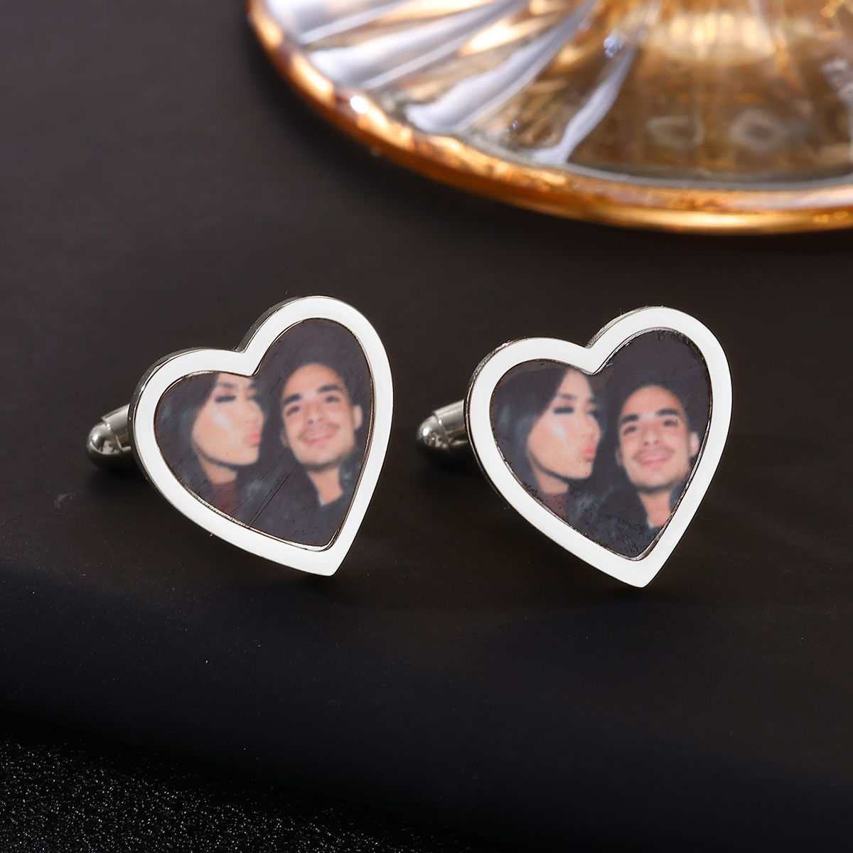 Custom picture Cufflinks for Men – Personalized Full picture Engraved Cufflinks 