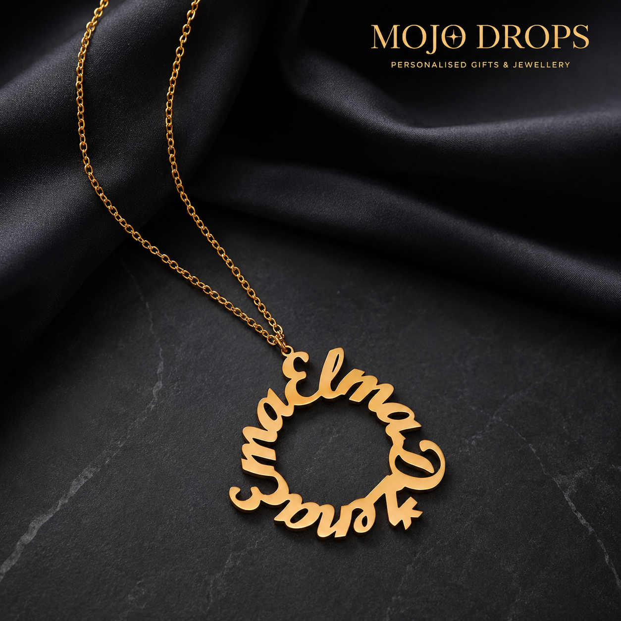 ND 1220: Circular Name Necklace