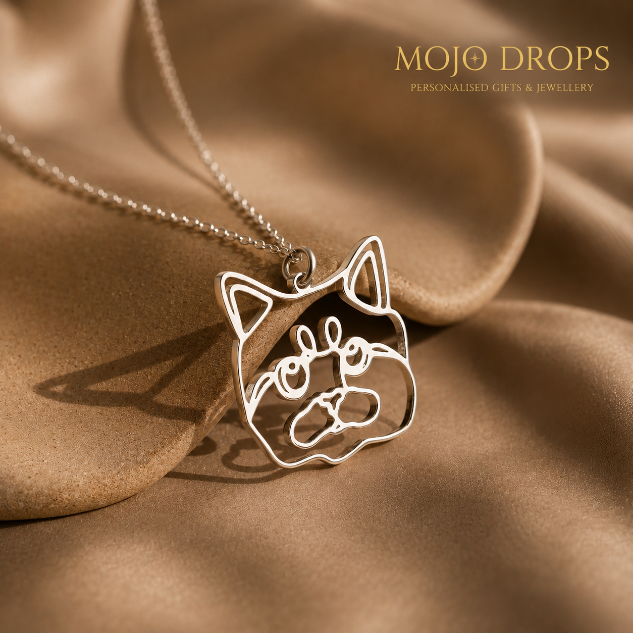 Abstract Cat & Dog Necklace ND06160