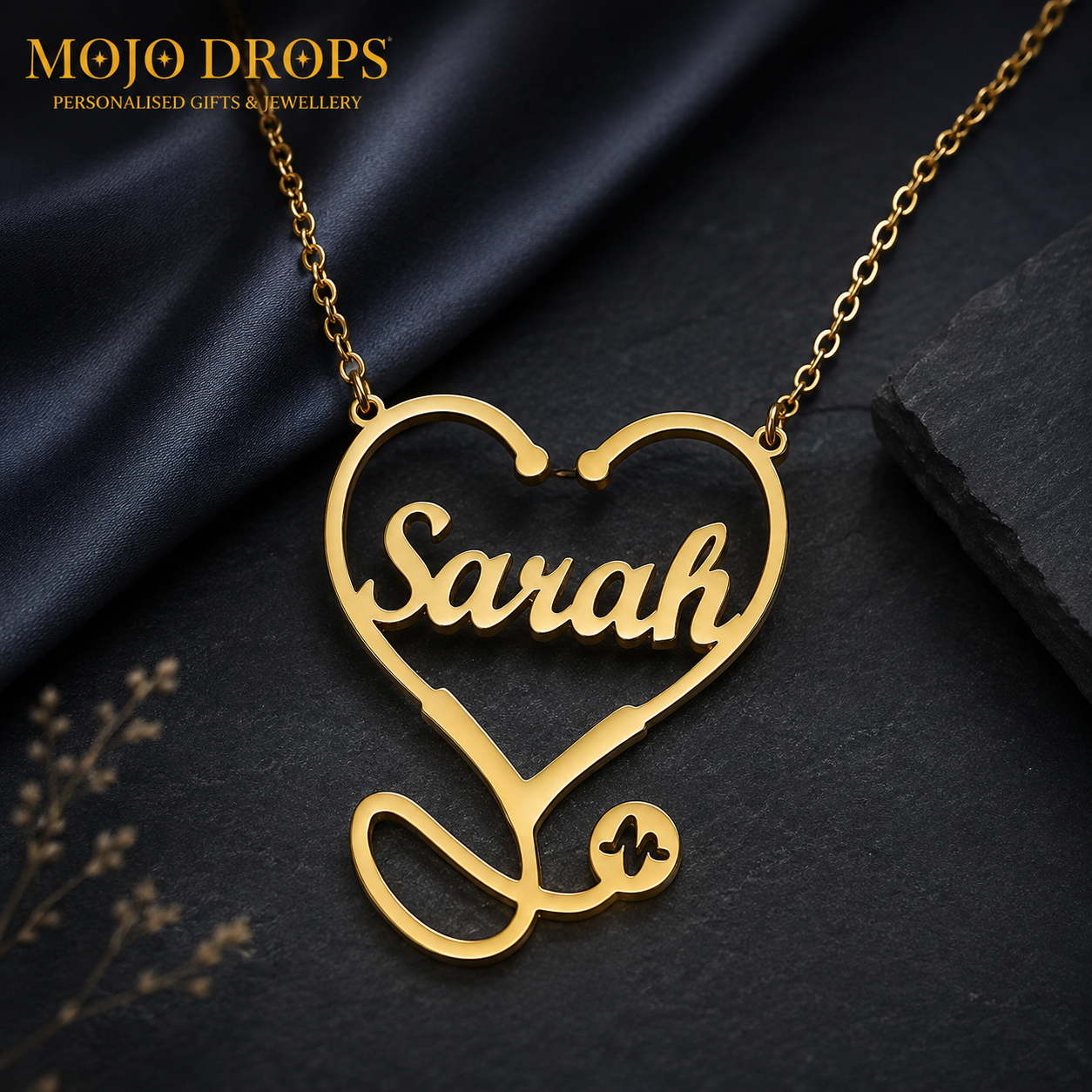 ND0240-W Heartbeat Stethoscope Necklace
