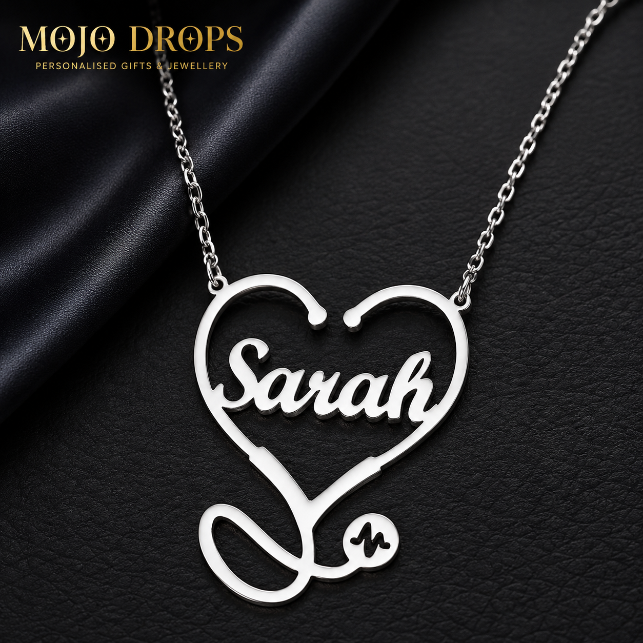 ND0240-W Heartbeat Stethoscope Necklace