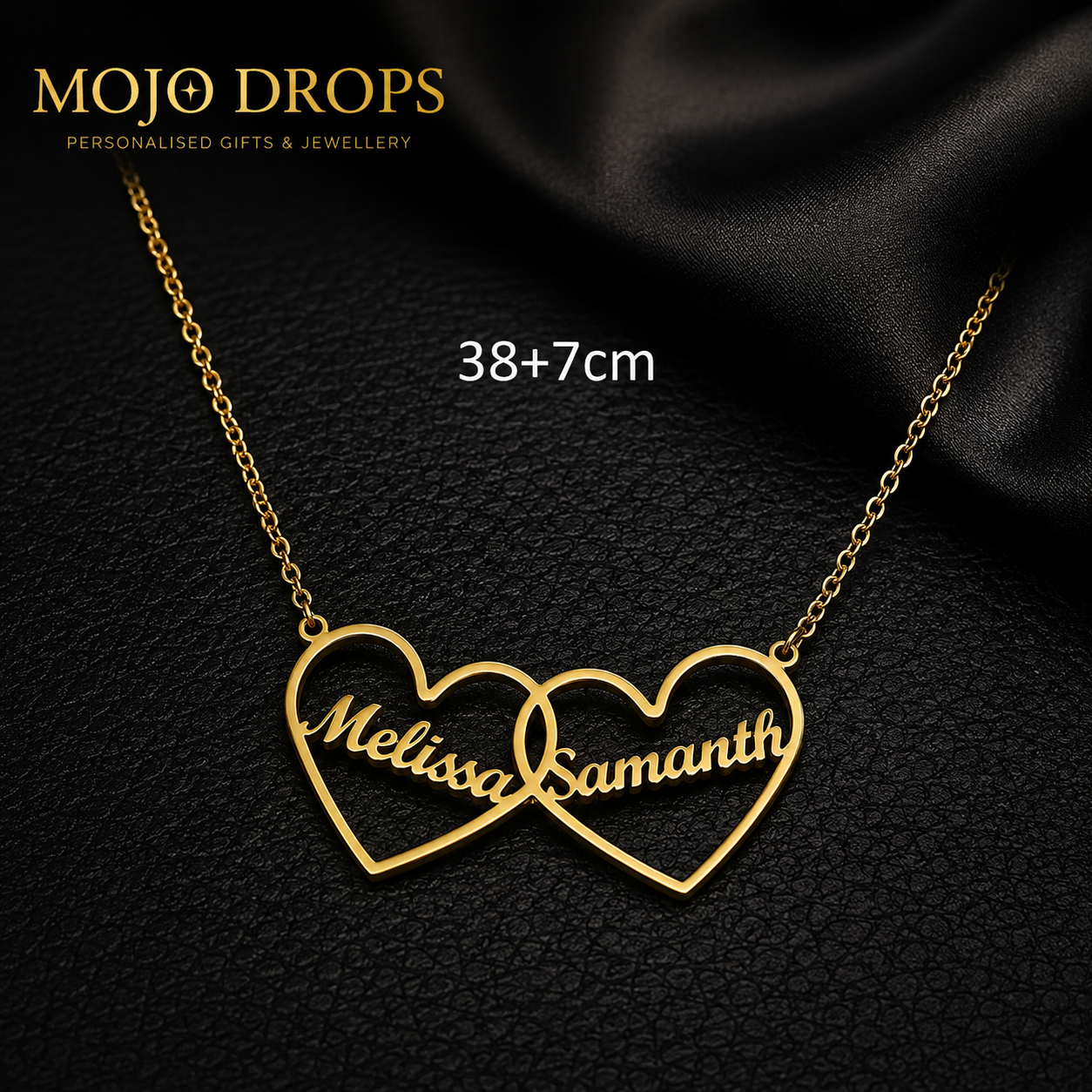 ND0104-W Linked Couple Necklace