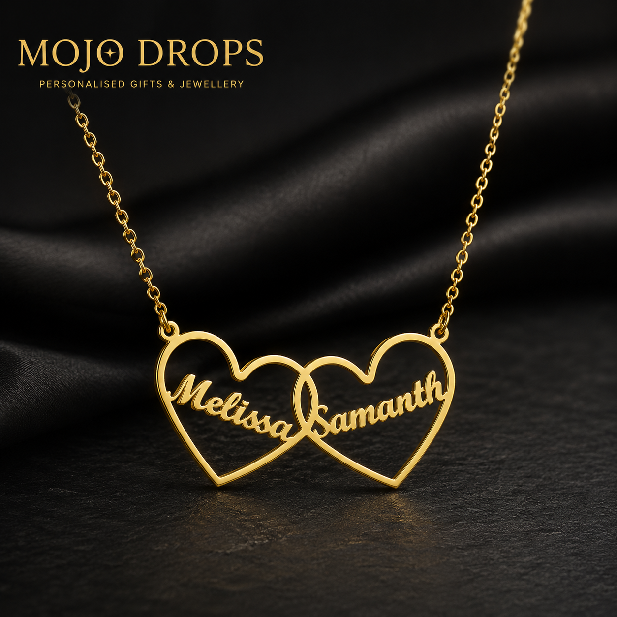 ND0104-W Linked Couple Necklace