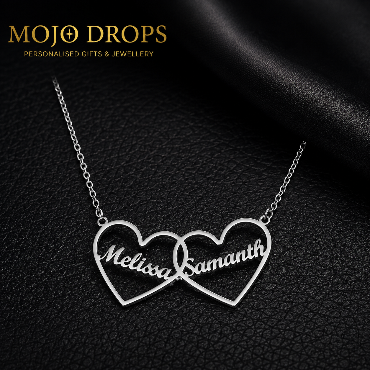 ND0104-W Linked Couple Necklace