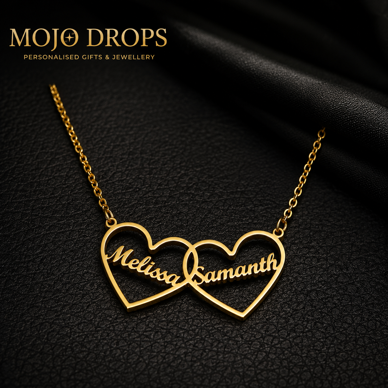 ND0104-W Linked Couple Necklace