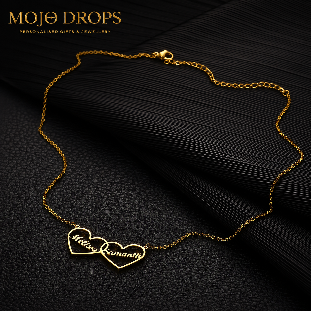 ND0104-W Linked Couple Necklace