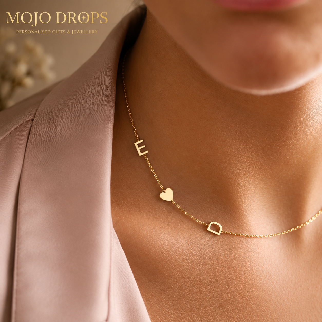 ND05769 Minimal Initial Charm Necklace
