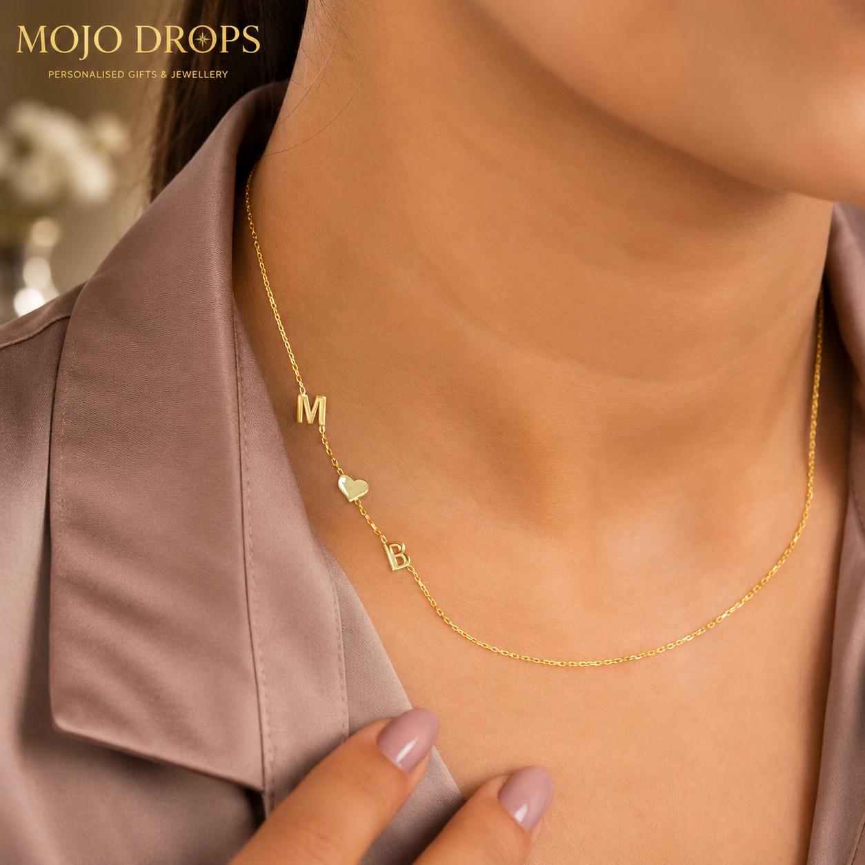 ND05769 Minimal Initial Charm Necklace