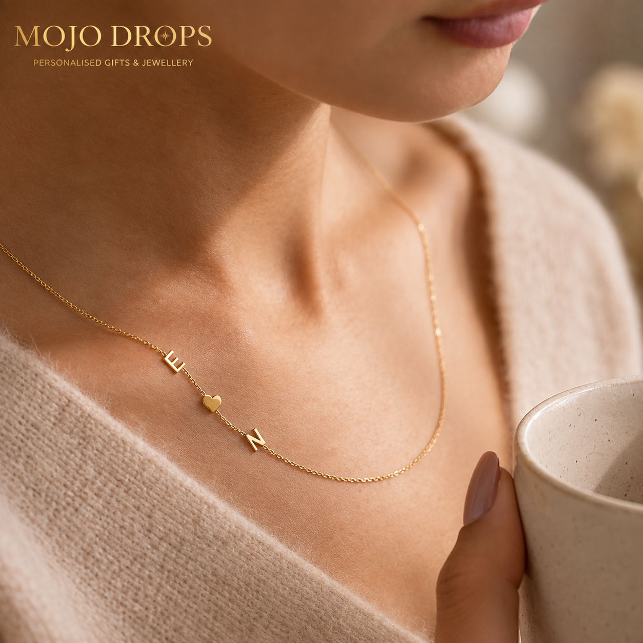 ND05769 Minimal Initial Charm Necklace