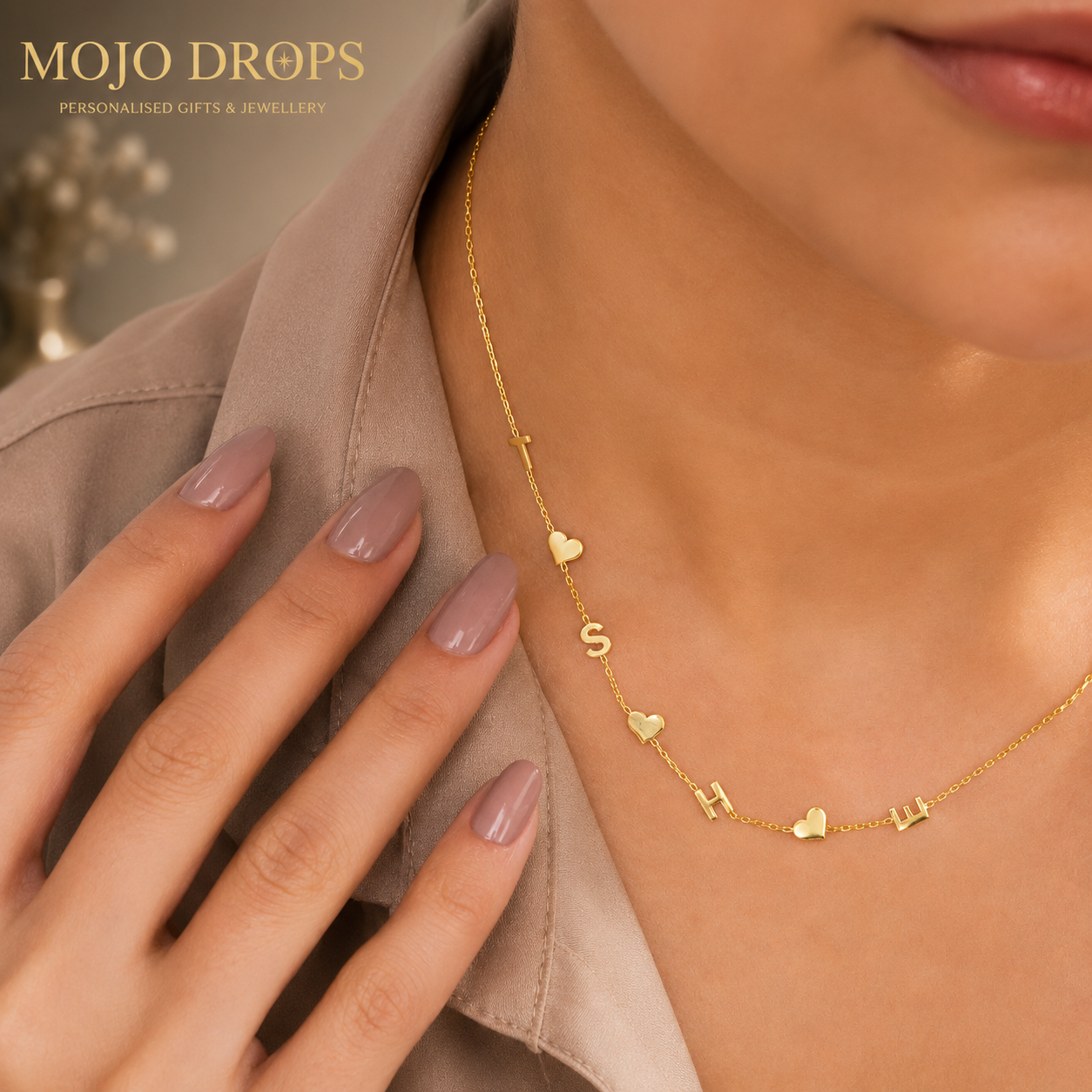ND05769 Minimal Initial Charm Necklace