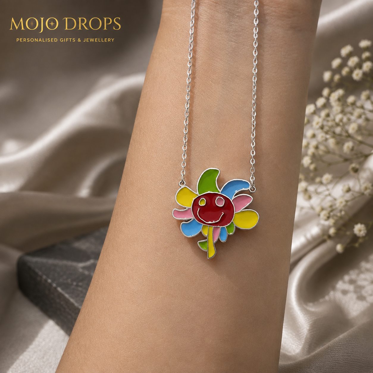 ND06697 Kids Drawing colored Necklace