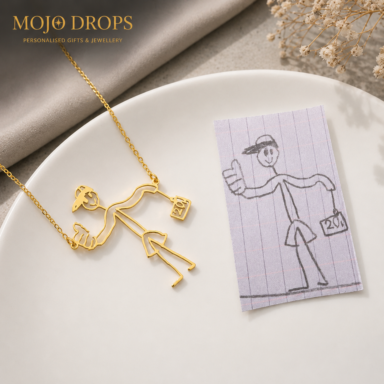 ND0183 Hand-drawn Necklace