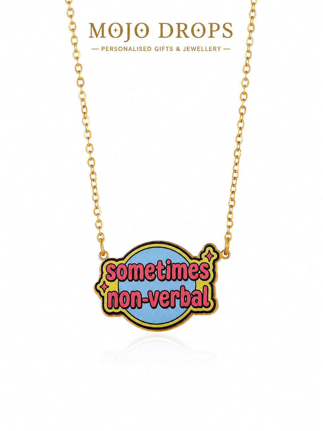 Sometimes Non-Verbal Statement Pendant Necklace