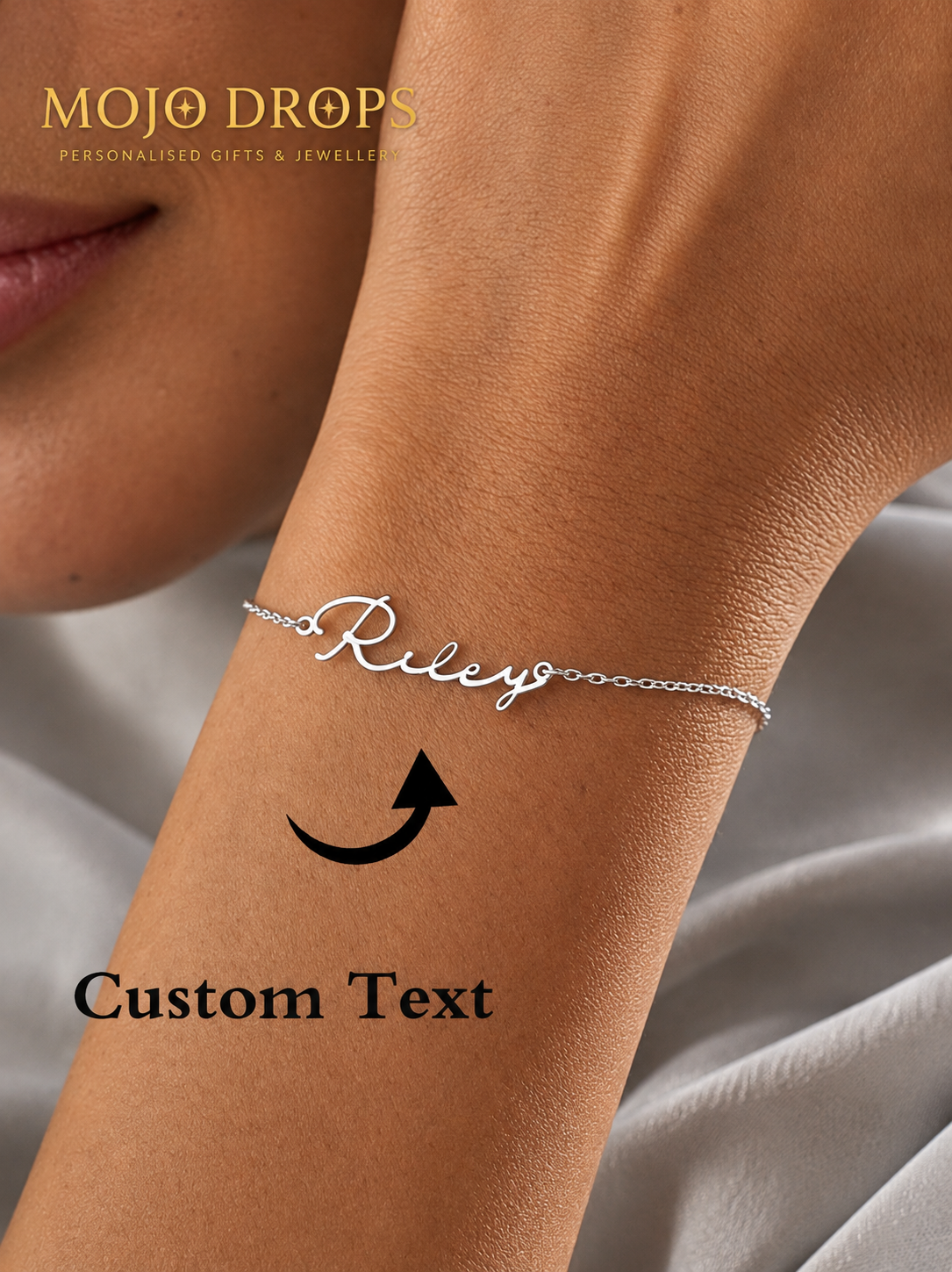MOJO DROPS Custom Name Bracelet for Women
