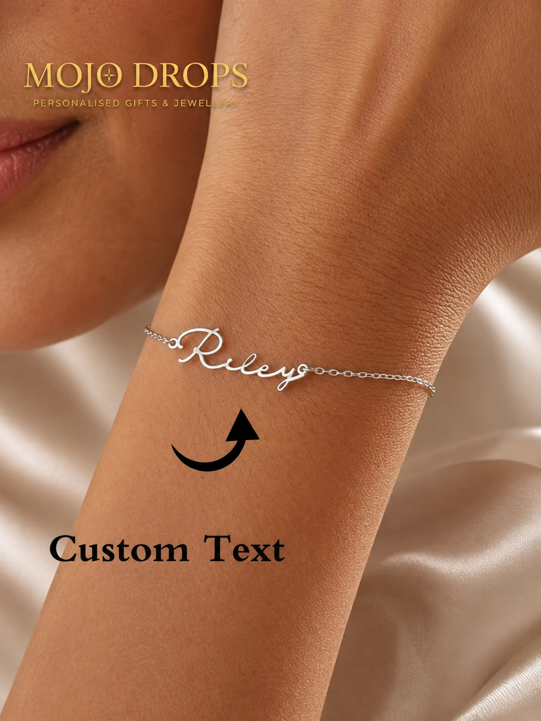 MOJO DROPS Custom Name Bracelet for Women