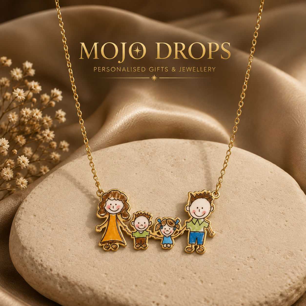 Custom Family Drawing Necklace