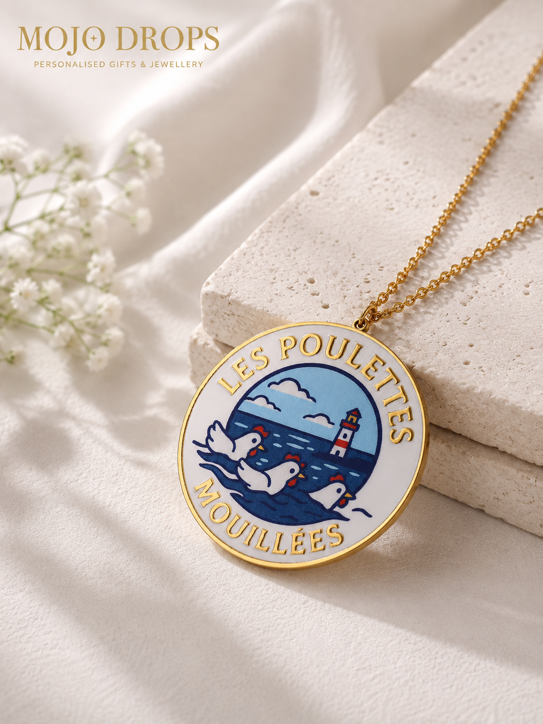 Les Poulettes Mouillées Coastal Pendant Necklace
