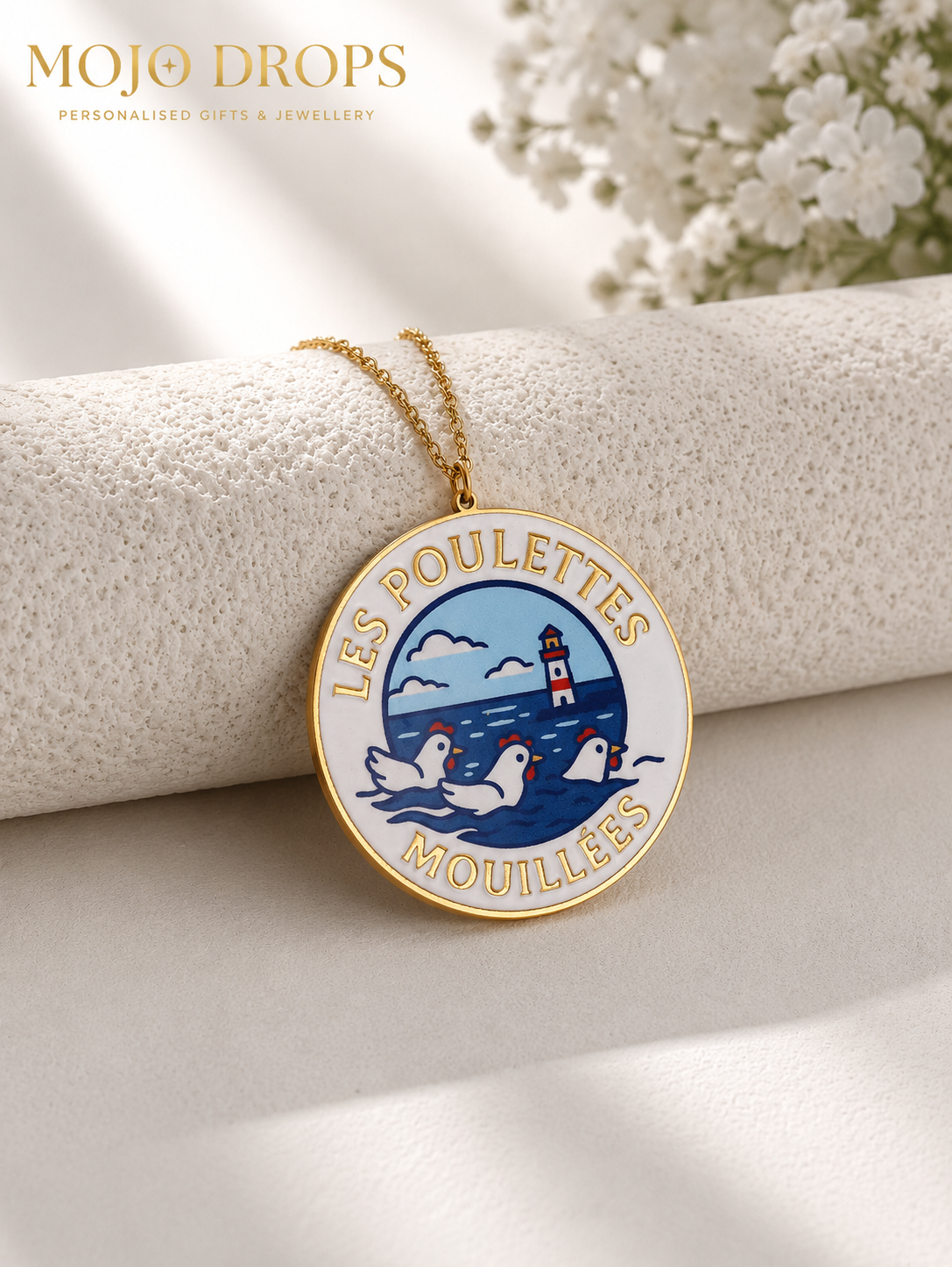 Les Poulettes Mouillées Coastal Pendant Necklace