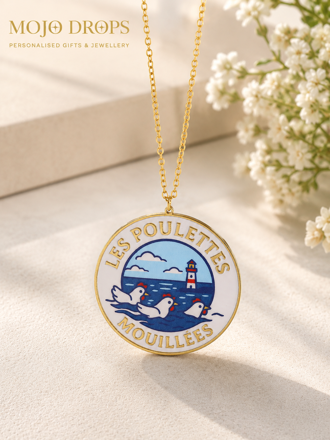 Les Poulettes Mouillées Coastal Pendant Necklace