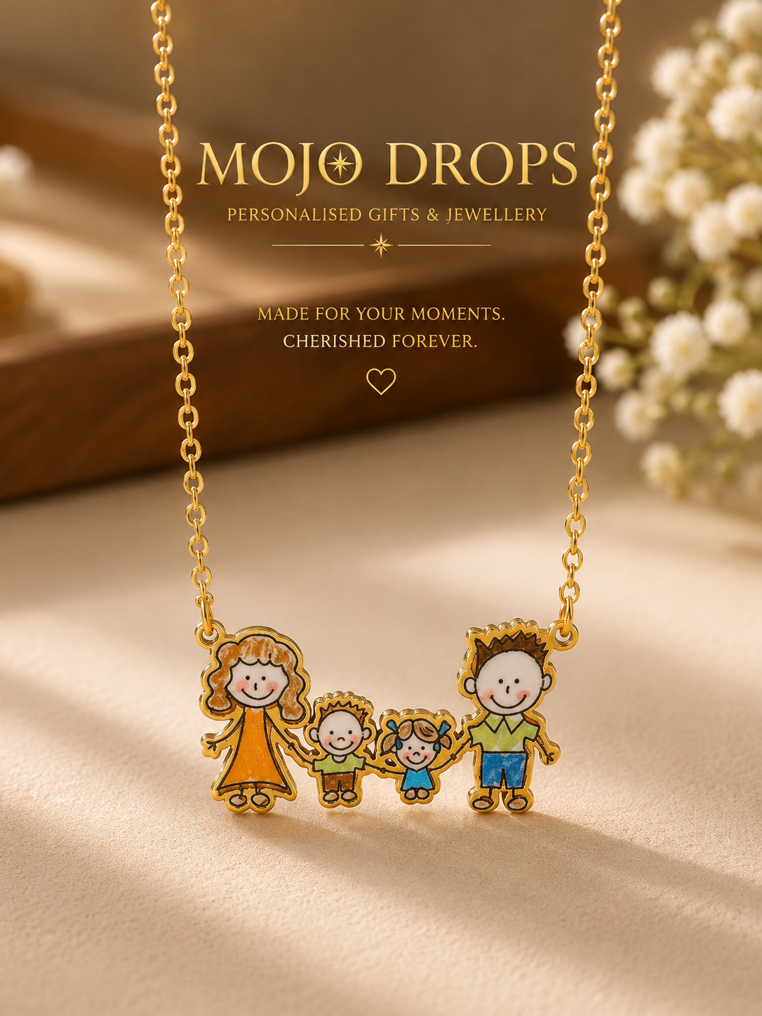 Custom Family Drawing Necklace