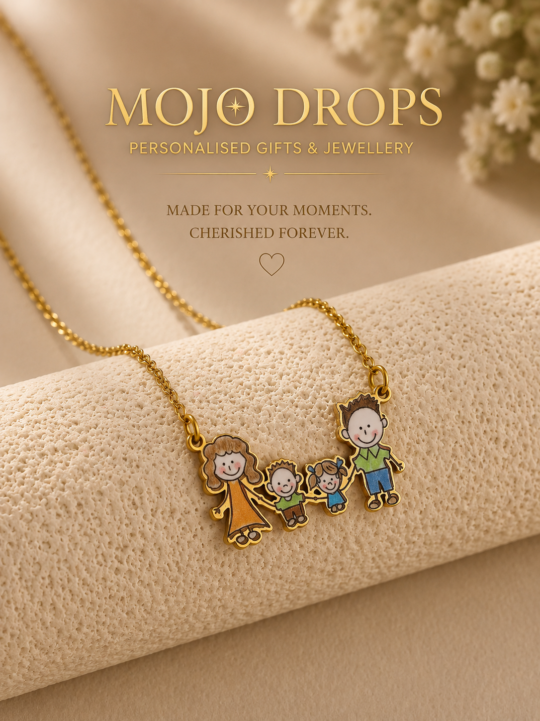Custom Family Drawing Necklace