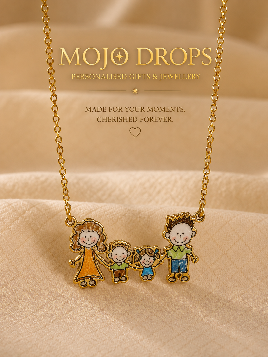 Custom Family Drawing Necklace