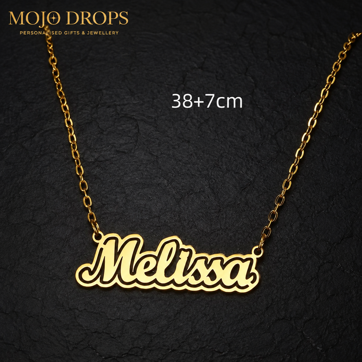 ND0494-W Outline Name Necklace