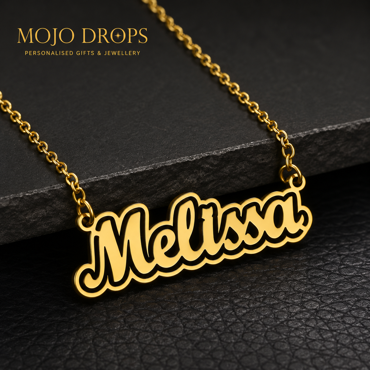 ND0494-W Outline Name Necklace