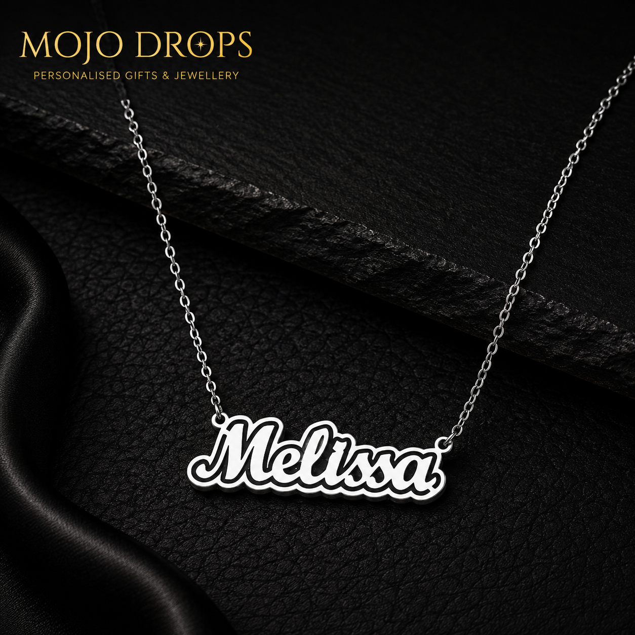 ND0494-W Outline Name Necklace