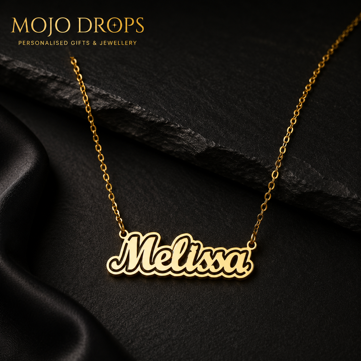 ND0494-W Outline Name Necklace