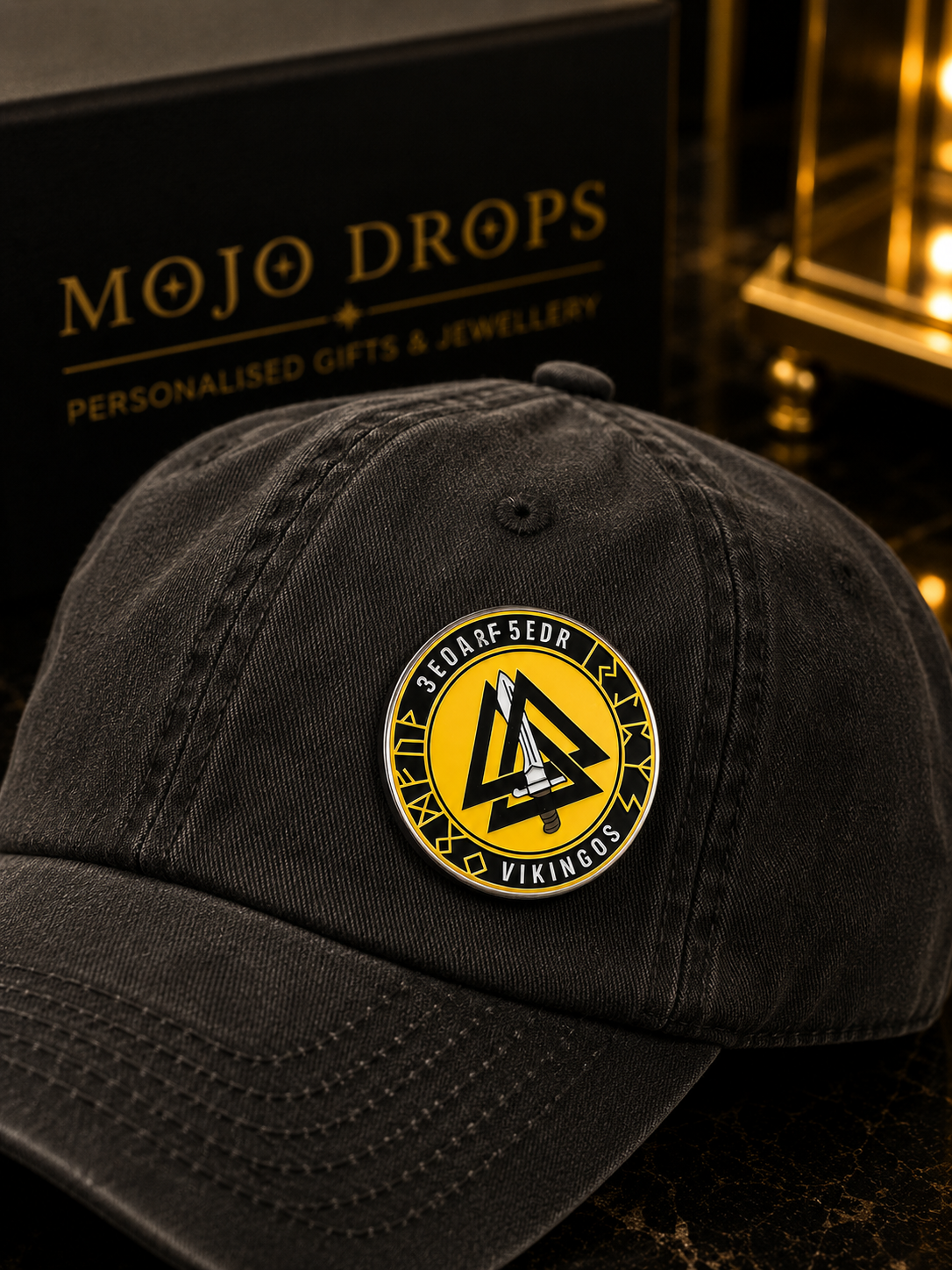 Printed Brand Emblem Brooch