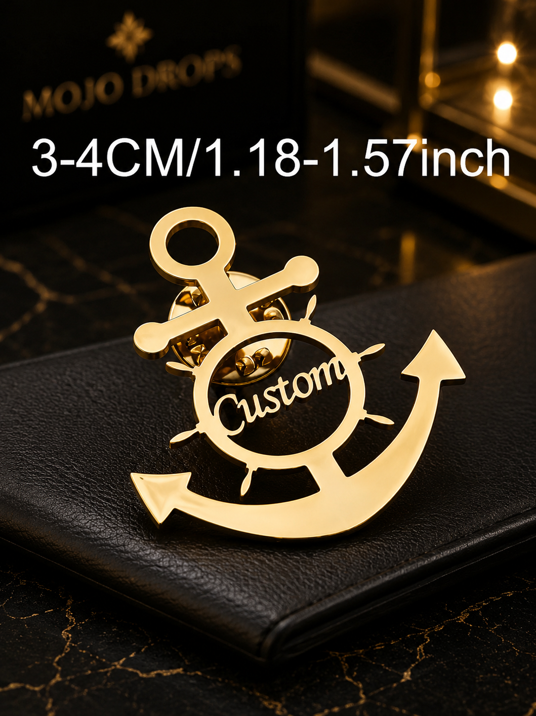 Stainless Steel Anchor Brooch