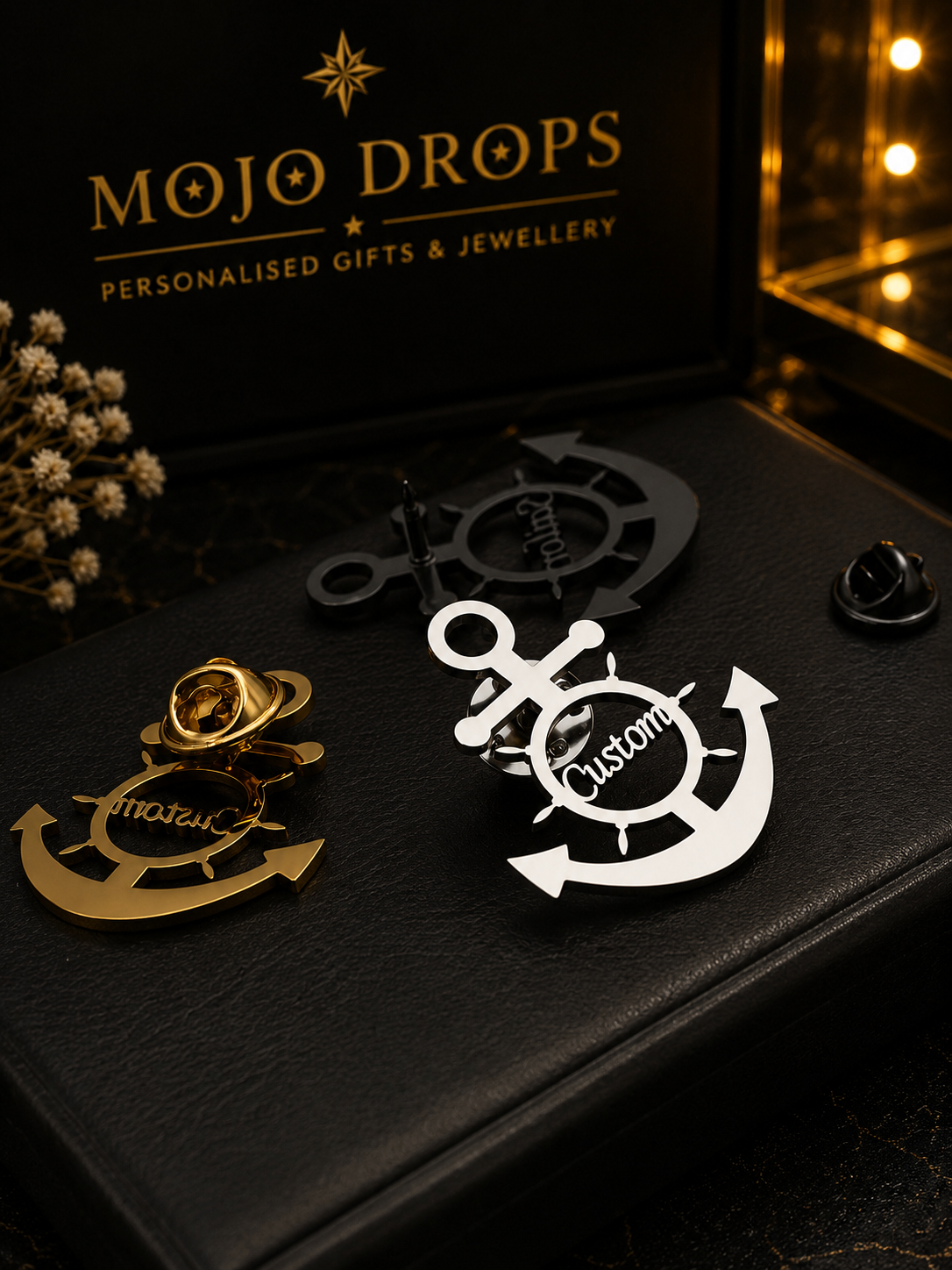 Stainless Steel Anchor Brooch