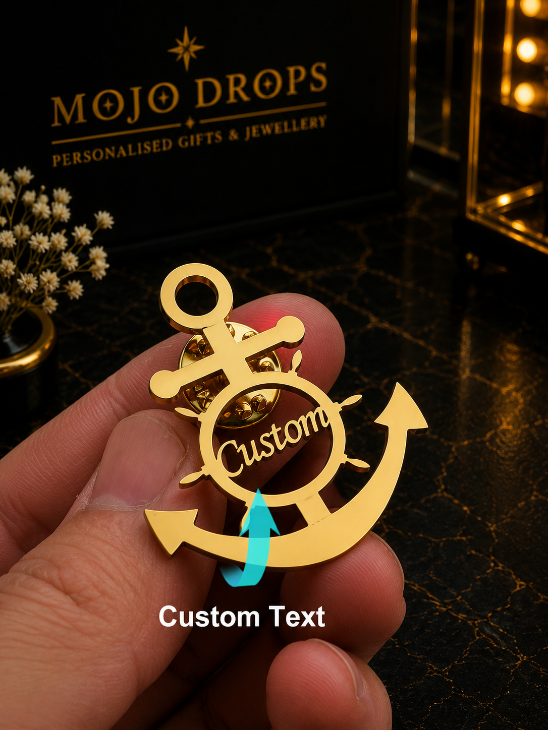 Stainless Steel Anchor Brooch