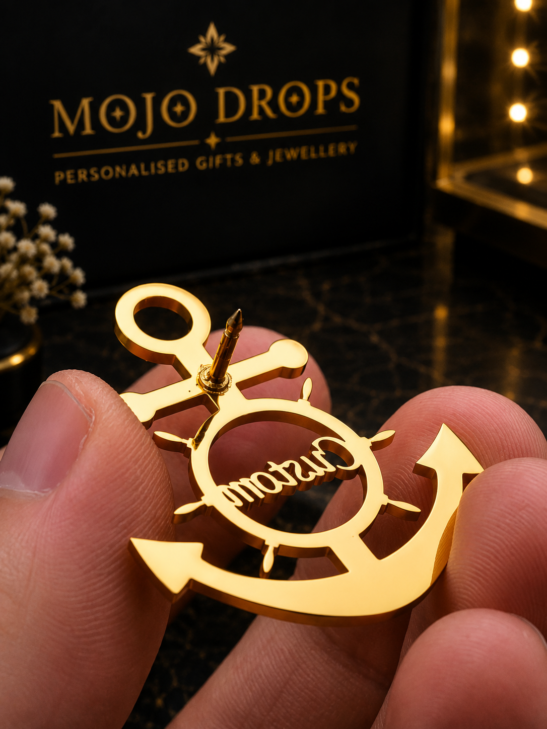Stainless Steel Anchor Brooch
