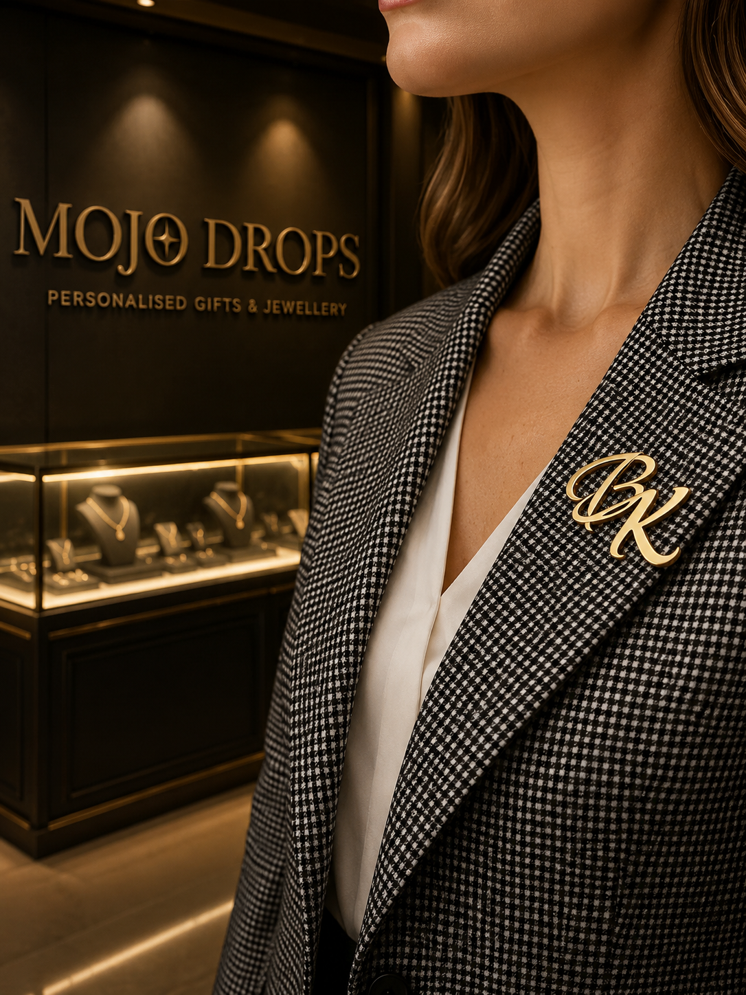 Ladies Initial Signature Brooch