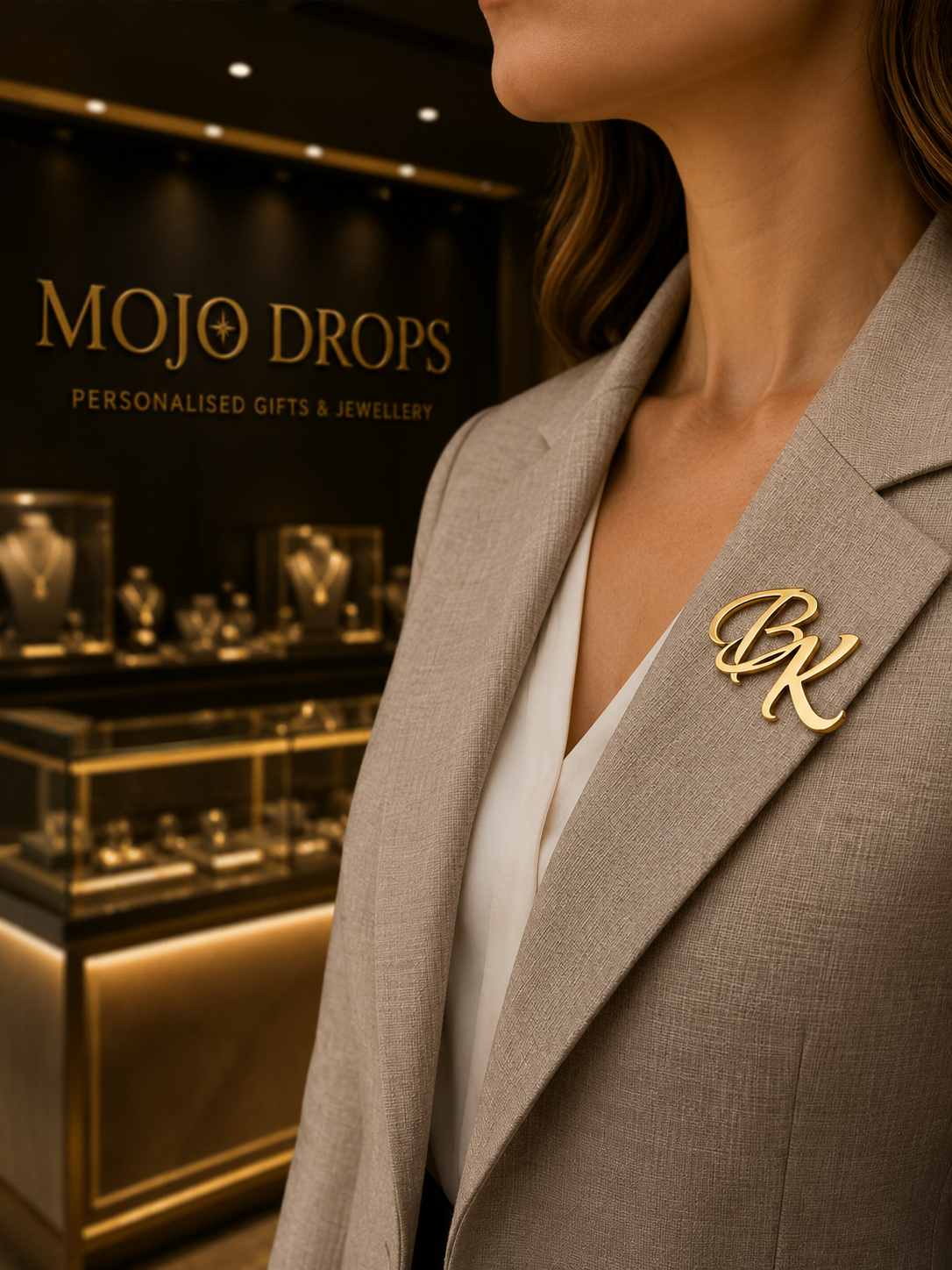 Ladies Initial Signature Brooch