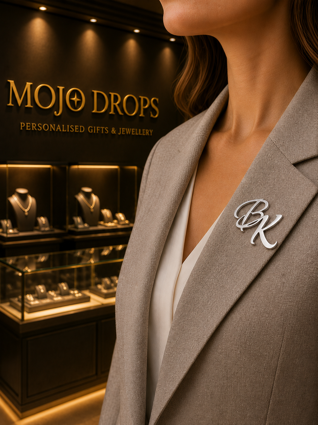 Ladies Initial Signature Brooch