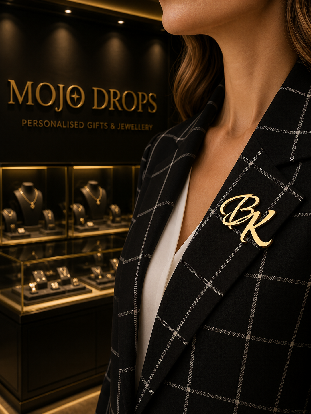 Ladies Initial Signature Brooch