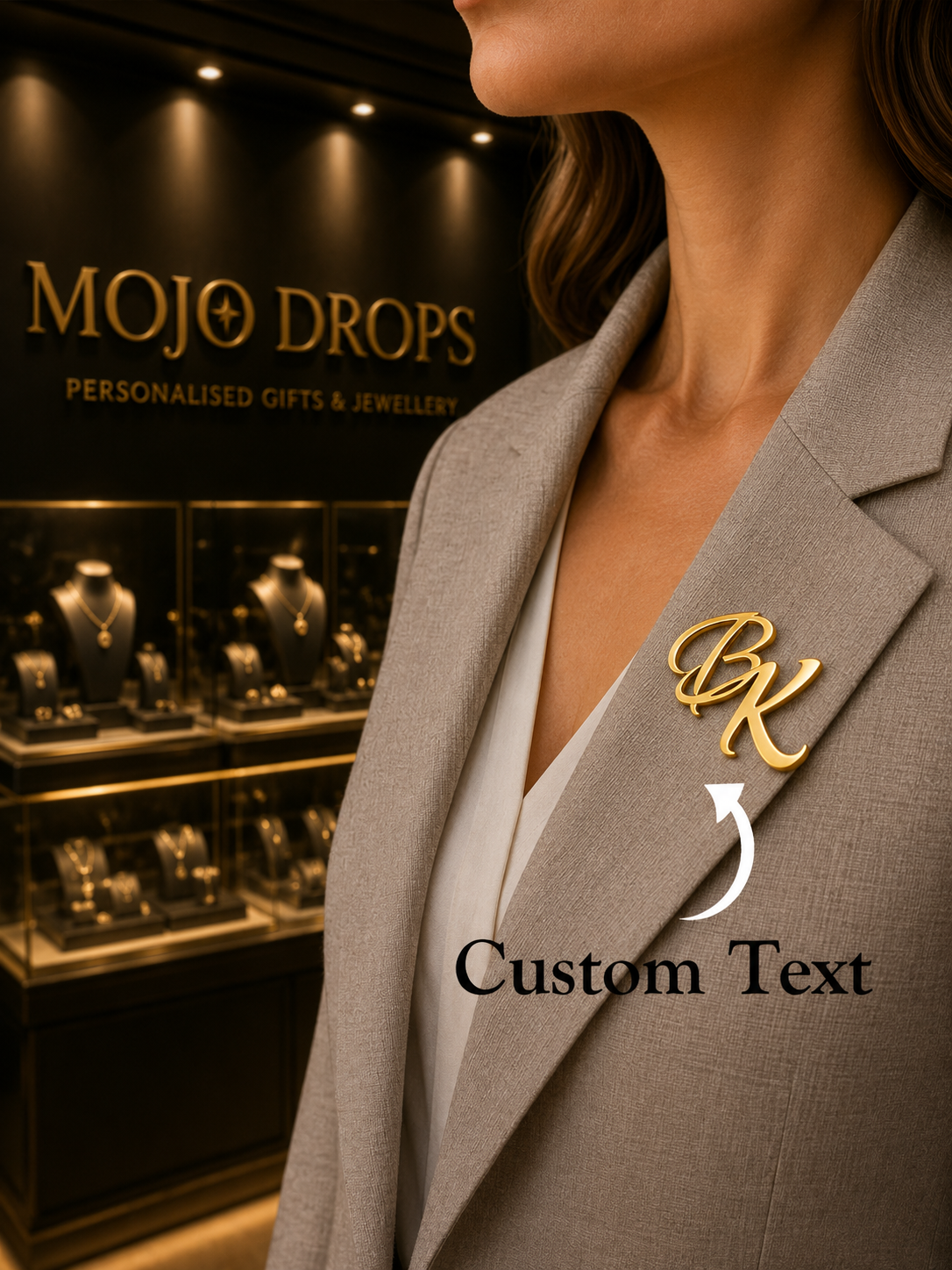 Ladies Initial Signature Brooch