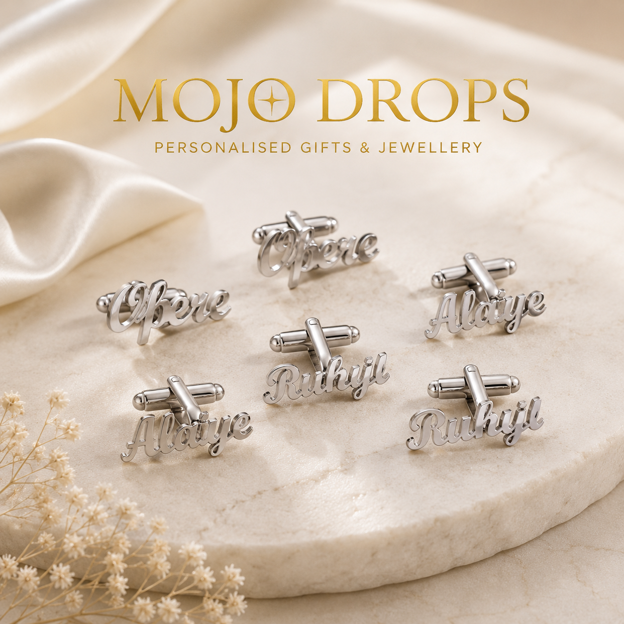 CD001 Wrexham Font Name Cufflinks