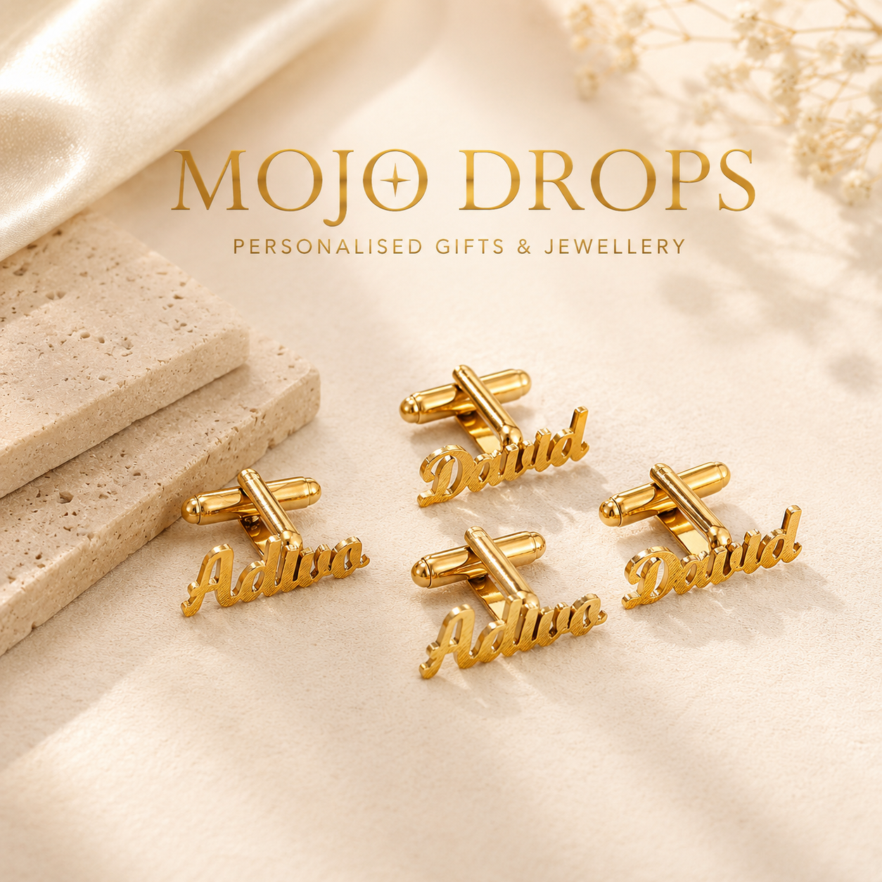 CD001 Wrexham Font Name Cufflinks