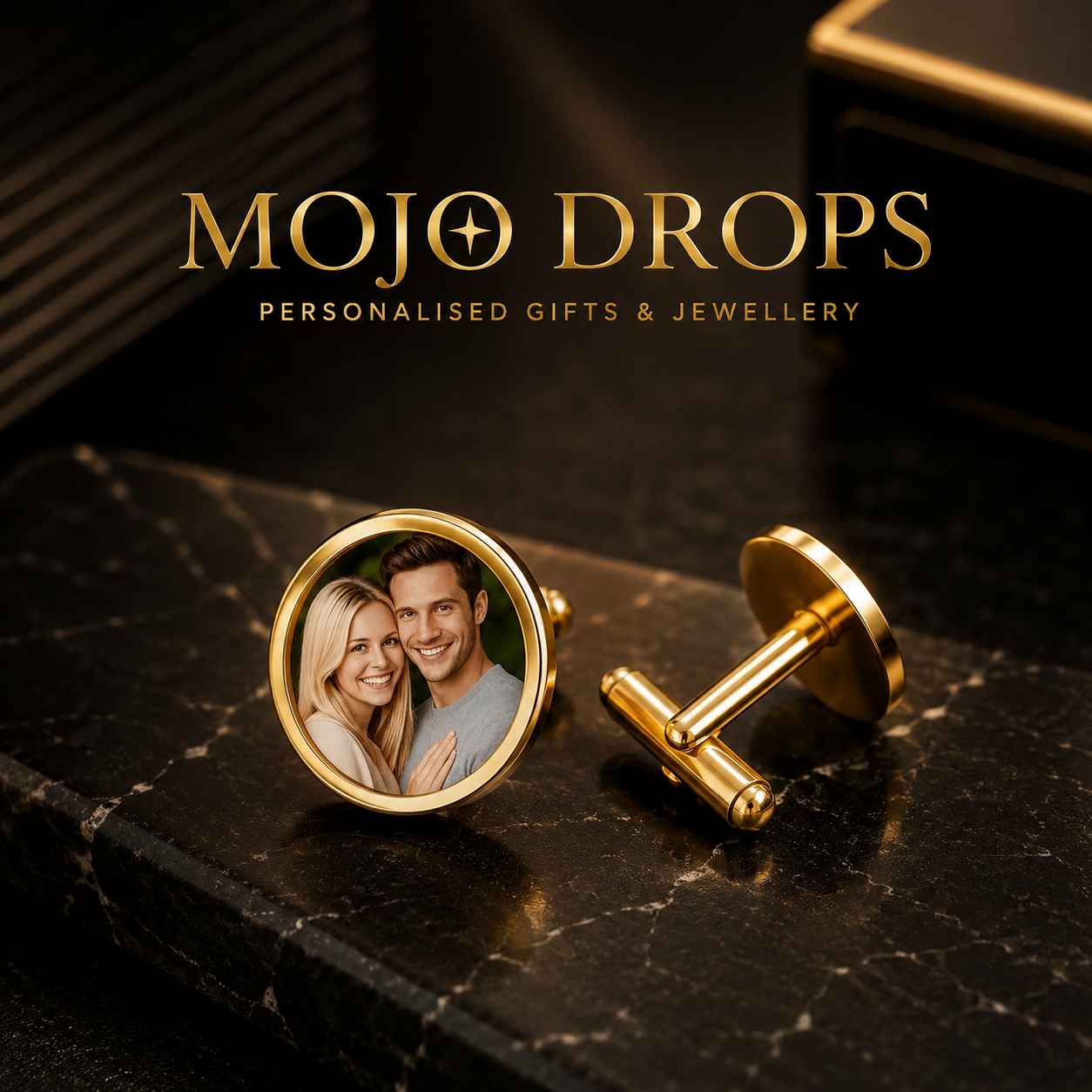 CD318  Custom Round Photo Cufflinks