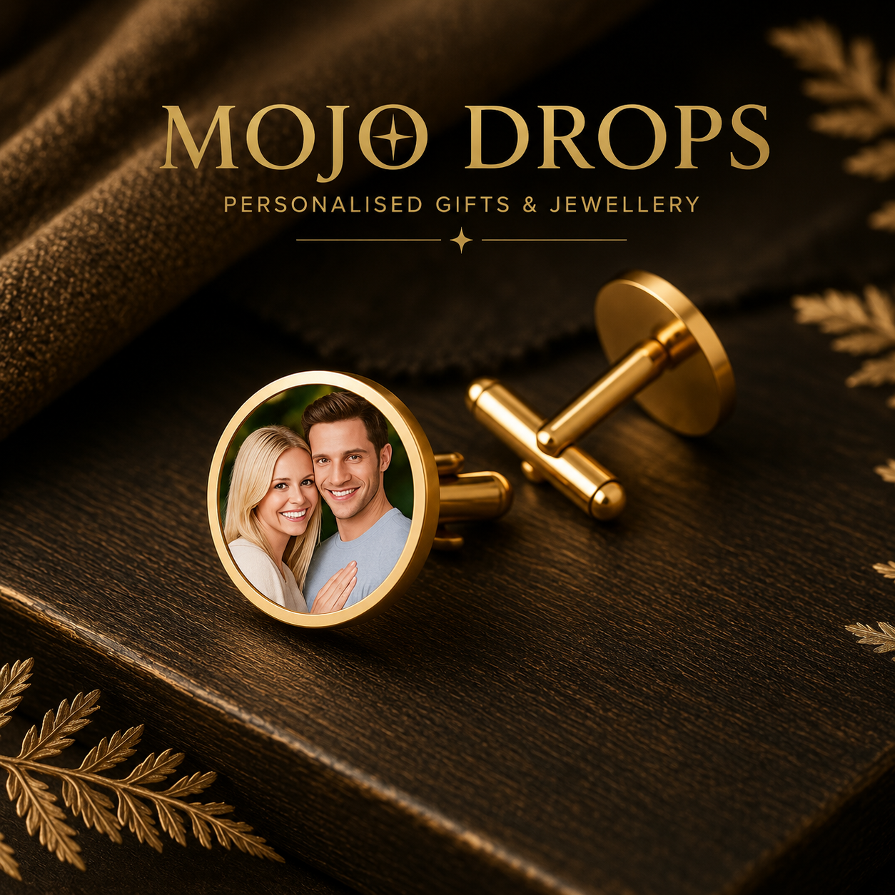 CD318  Custom Round Photo Cufflinks