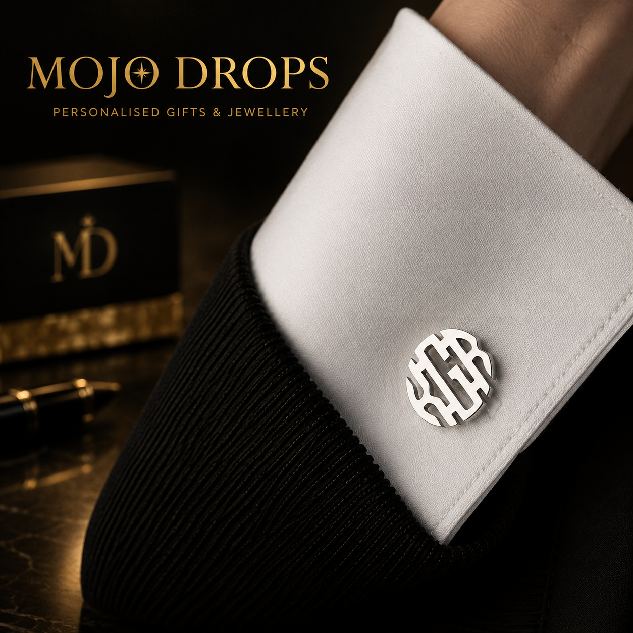 CD072 Classic Monogram Cufflinks