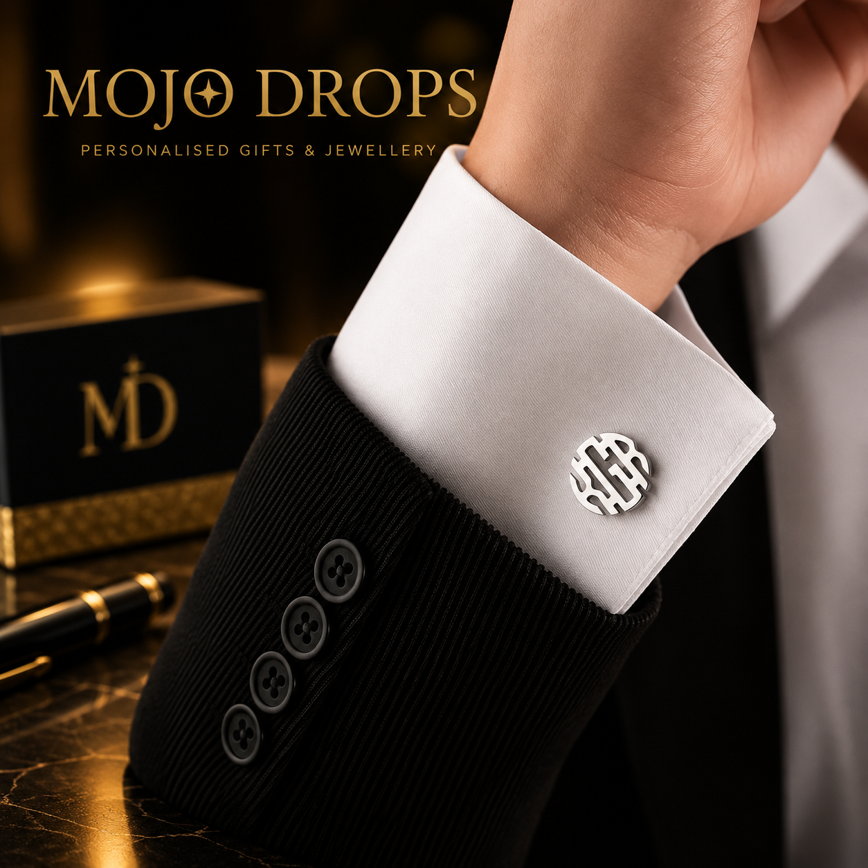 CD072 Classic Monogram Cufflinks