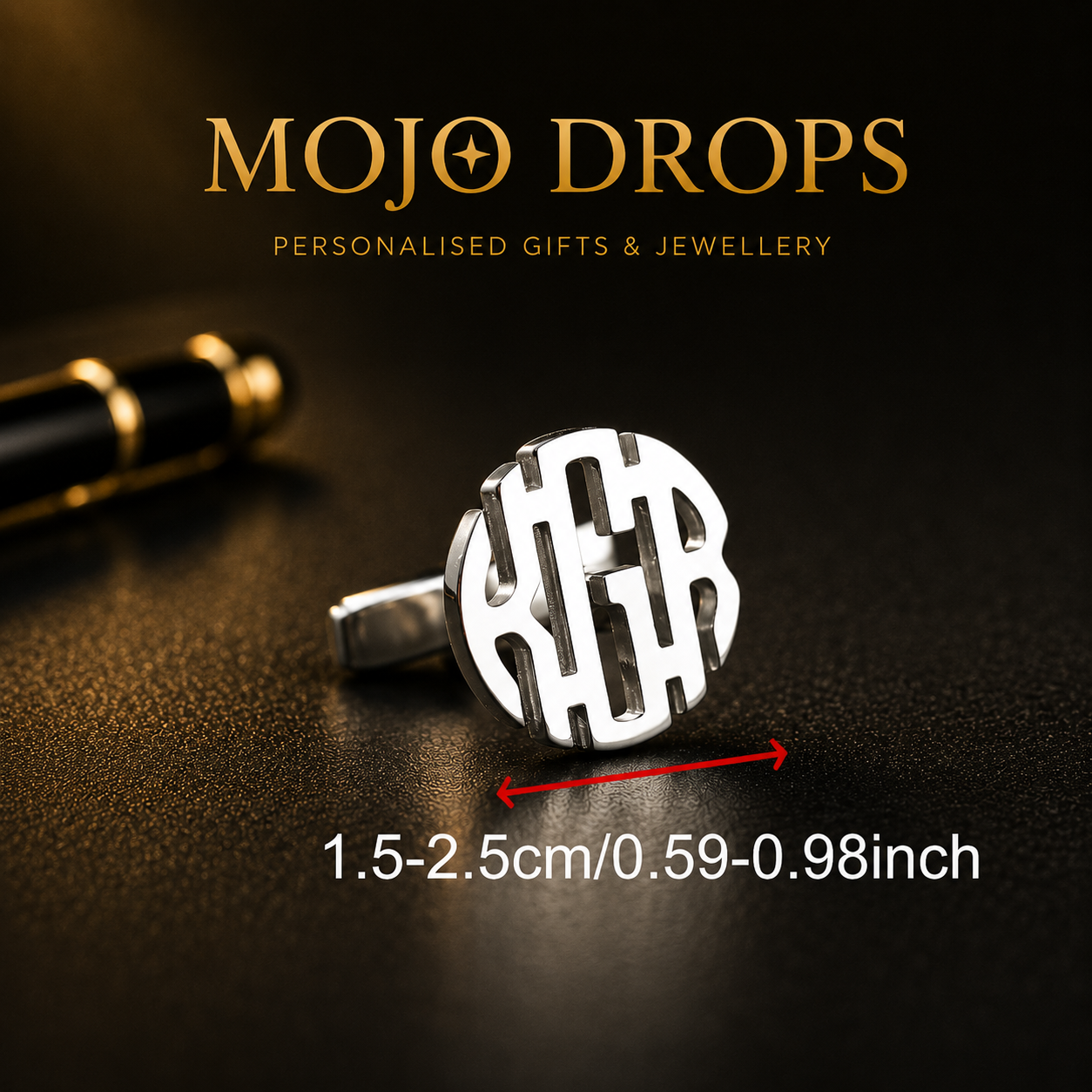 CD072 Classic Monogram Cufflinks