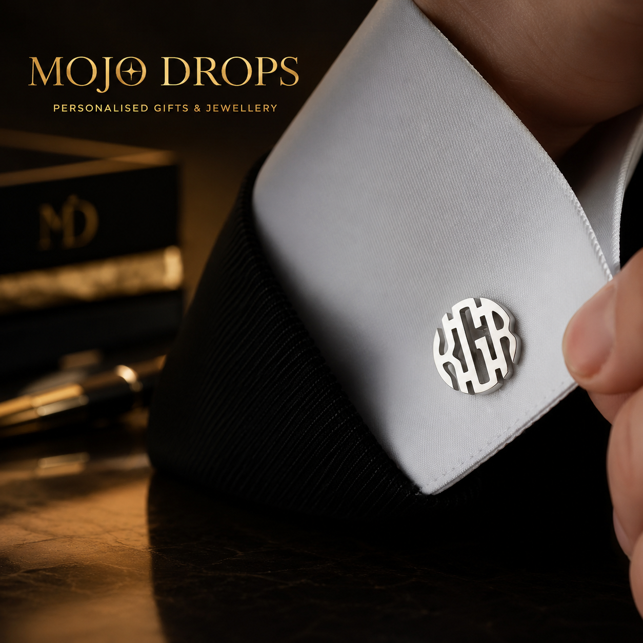 CD072 Classic Monogram Cufflinks