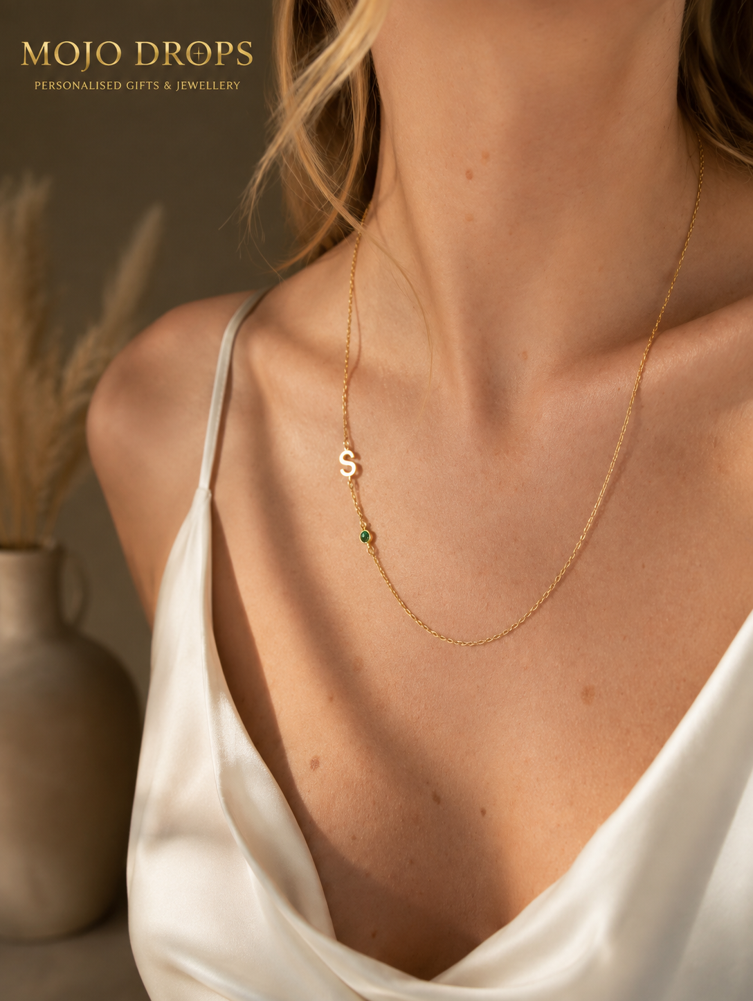 Initial Birthstone Necklace