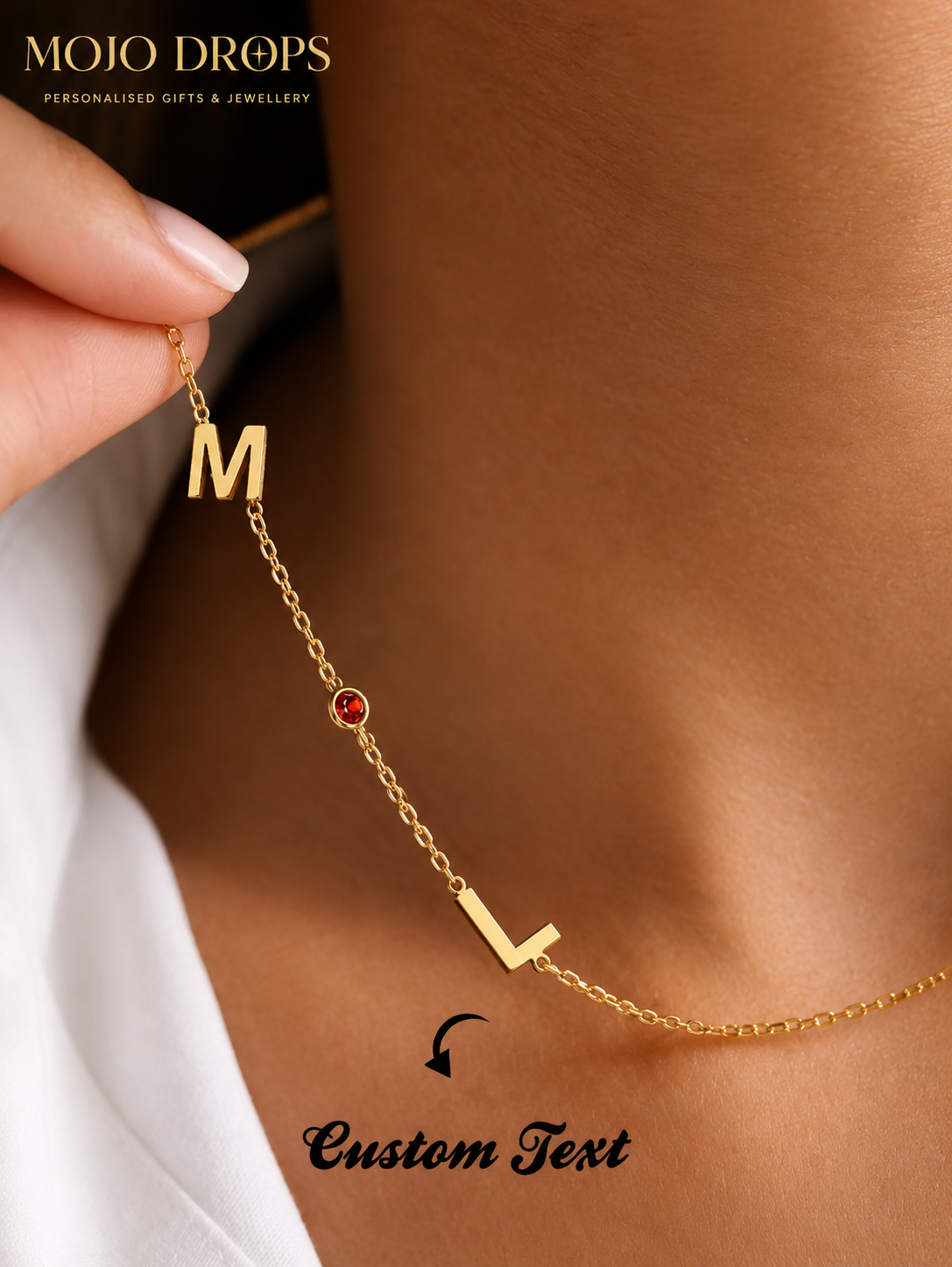 Initial Birthstone Necklace